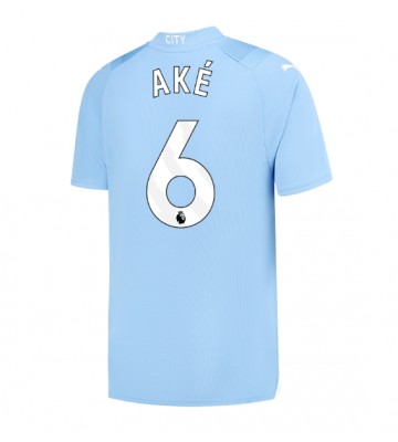 Manchester City Nathan Ake #6 Primera Equipación 2023-24 Manga Corta